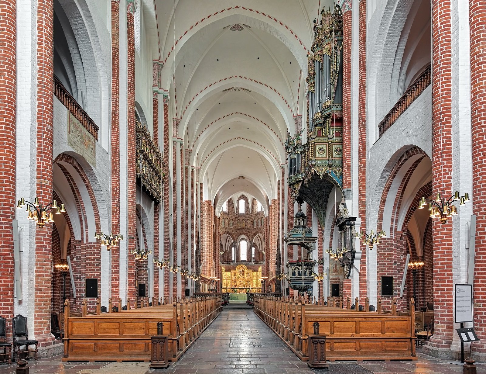 Interior of Roskilde Cathedral, Denmark
