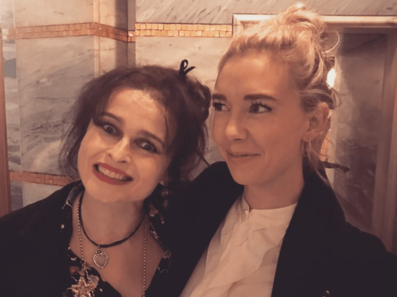 Vanessa Kirby puts an arm around Helena Bonham Carter Vanessa Kirby puts an arm around Helena Bonham Carter