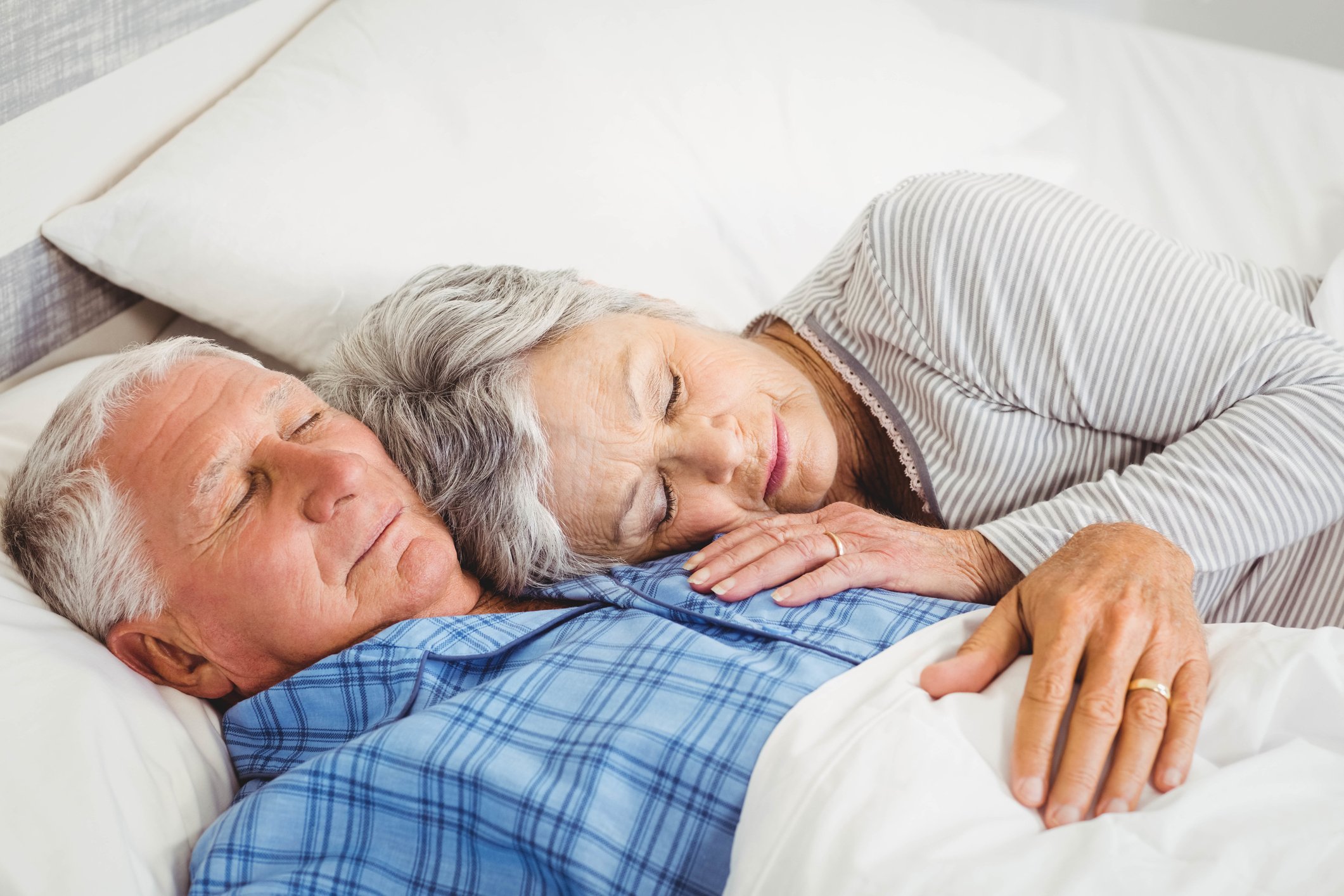 Senior couple sleeping Senior couple sleeping