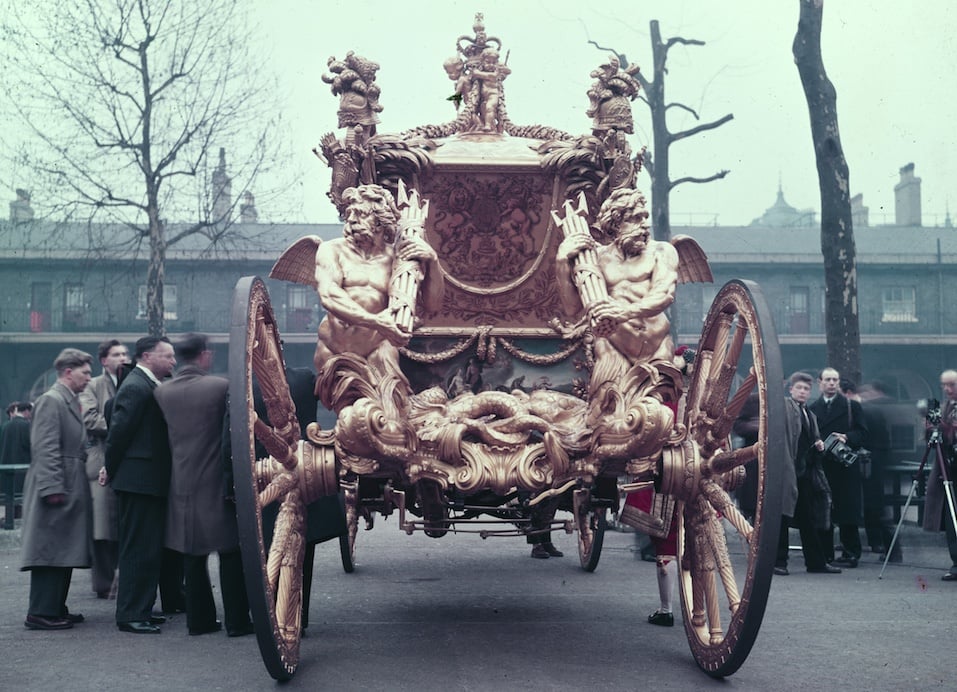 The Gold State Coach used for Queen Elizabeth II's coronation, 1953