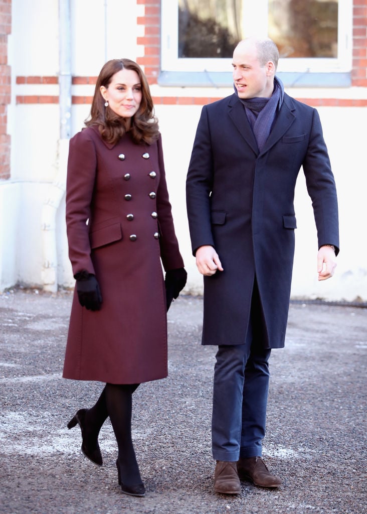 Catherine, Duchess of Cambridge and Prince William, Duke of Cambridge depart Hartvig Nissen School, the location for the successful Norwegian television programme