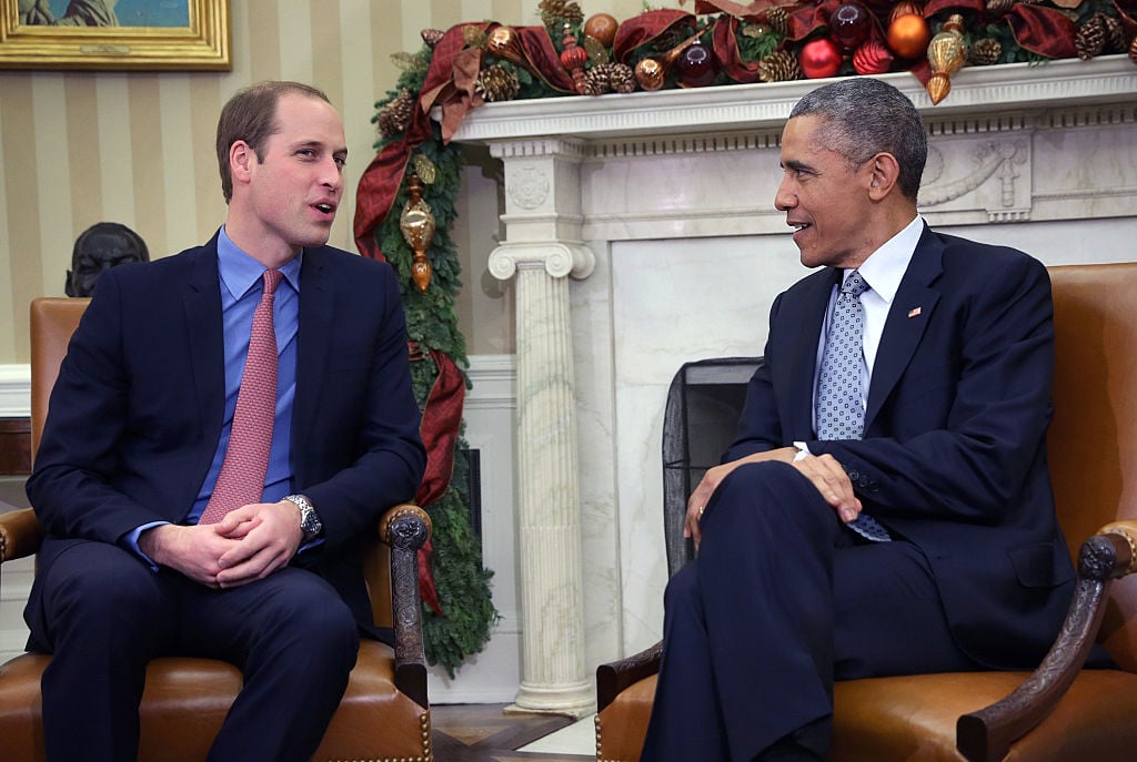 U.S. President Barack Obama meets with Prince William Duke of Cambridge, in the Oval Office of the White House