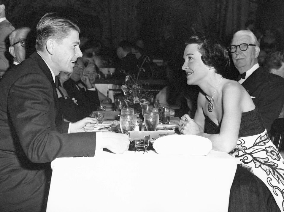 Former U.S. President Ronald Reagan and First Lady Nancy Reagan are shown in this undated file photo