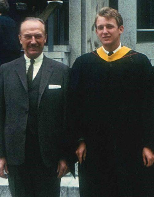 Trump graduating from business school