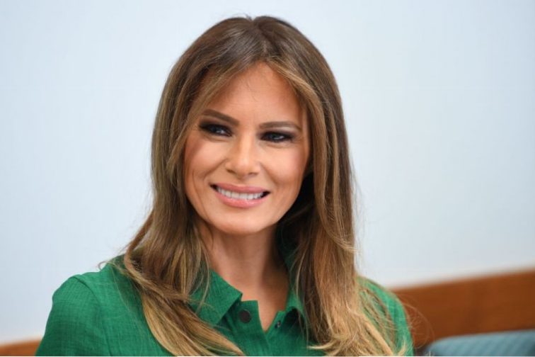 US First Lady Melania Trump attends a roundtbale