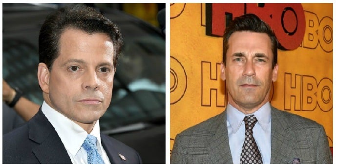 A composite image Anthony Scaramucci and Jon Hamm A composite image Anthony Scaramucci and Jon Hamm