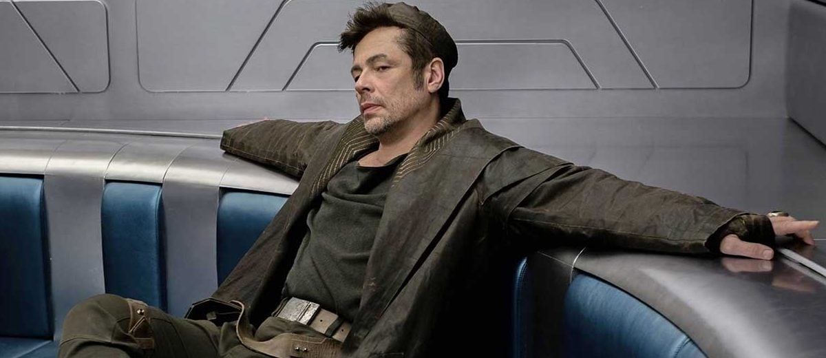 Benicio del Toro as DJ in Star Wars: The Last Jedi