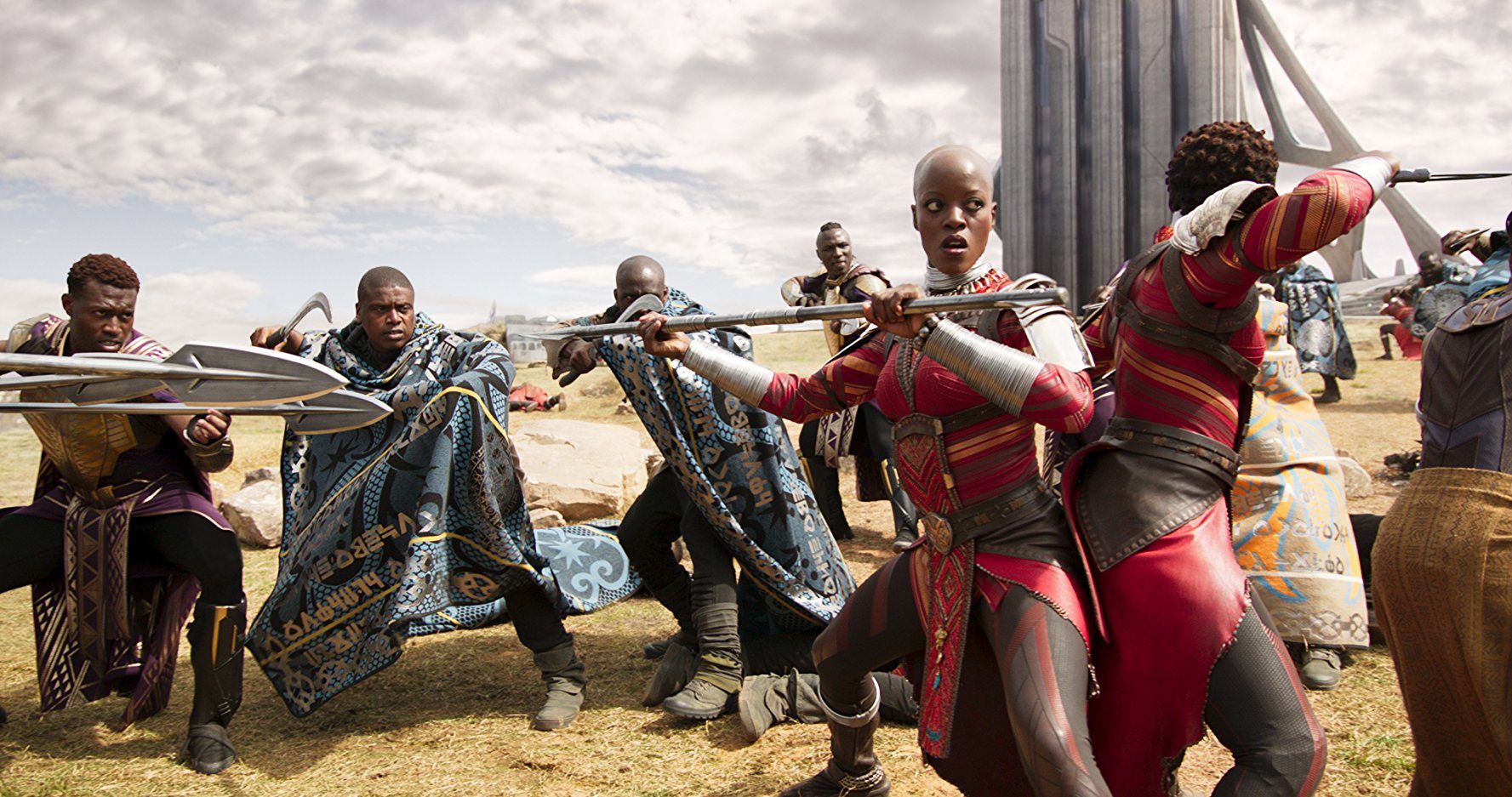 Florence Kasumba and Lupita Nyong'o in Black Panther Florence Kasumba and Lupita Nyong'o in Black Panther
