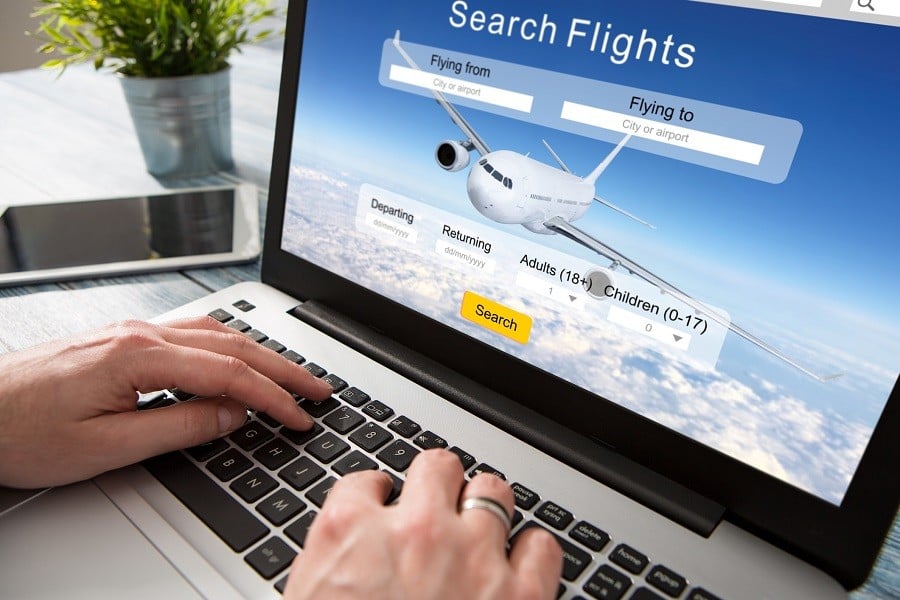 booking flight travel traveler search ticket reservation