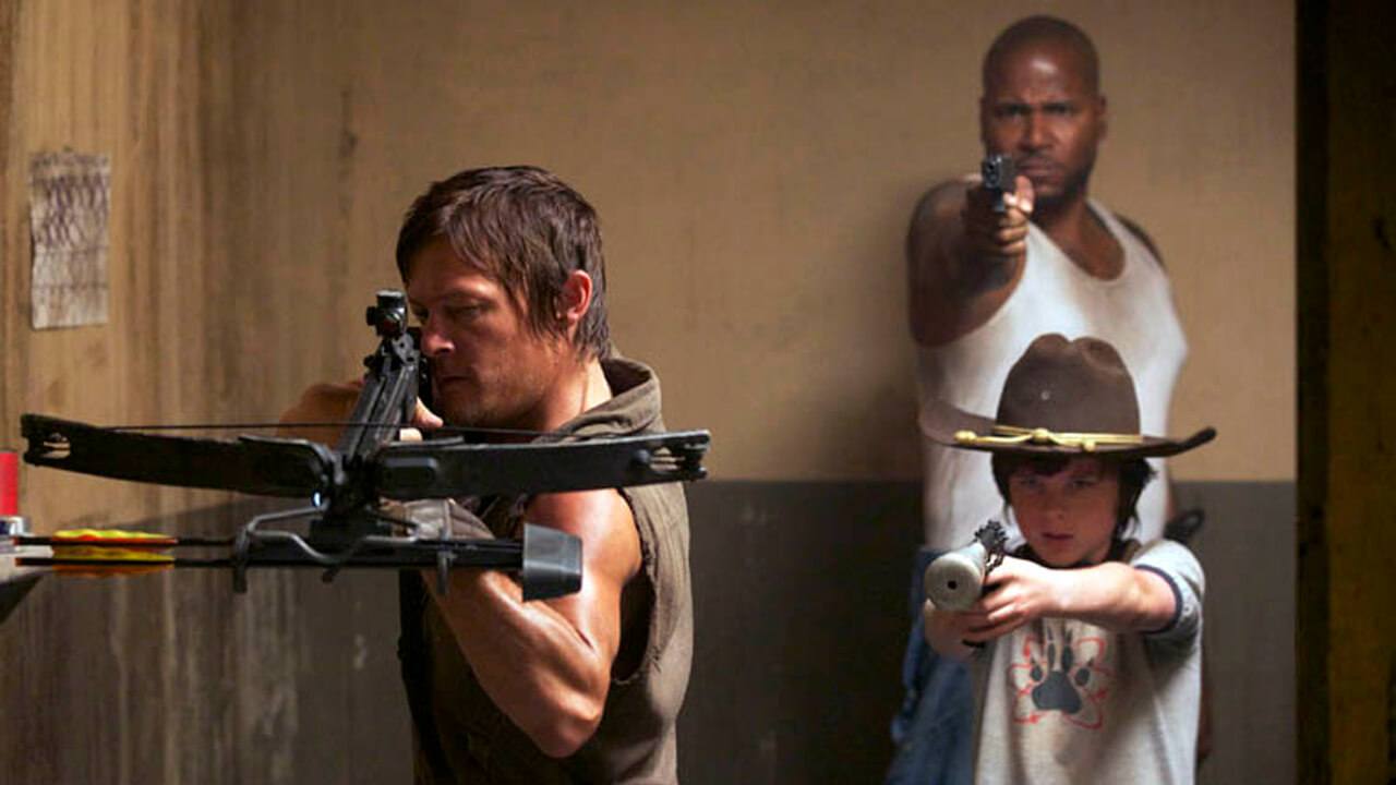 Daryl and Carl on The Walking Dead Daryl and Carl on The Walking Dead