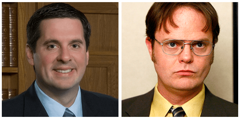 A composite image of Devin Nunes and Dwight Schrute A composite image of Devin Nunes and Dwight Schrute