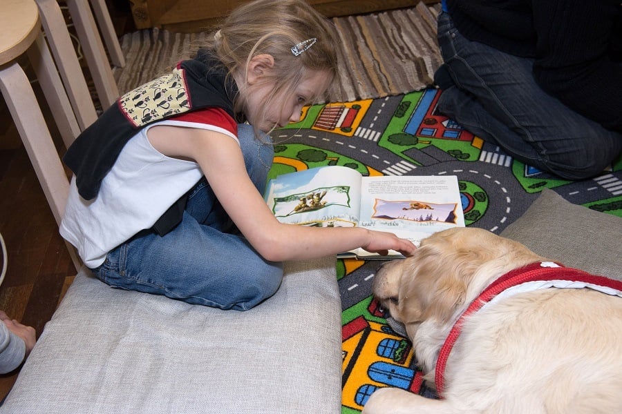 dog hired by a library in Tartu, south Estonia to encourage kids
