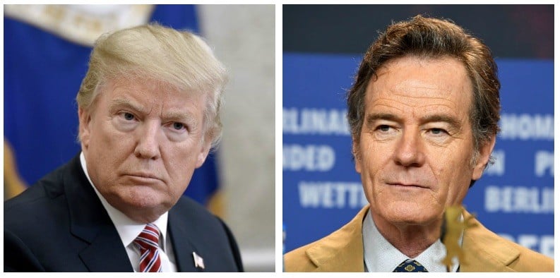 Donald Trump and Bryan Cranston composite image Donald Trump and Bryan Cranston composite image