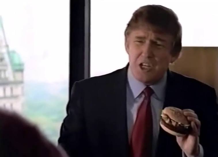 Donald Trump in a McDonald's commercial Donald Trump in a McDonald's commercial