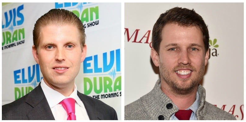 Eric Trump and Jon Heder composite image
