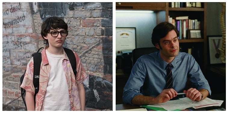 A composite image of Finn Wolfhard as Richie Tozier in It and Bill Hader A composite image of Finn Wolfhard as Richie Tozier in It and Bill Hader