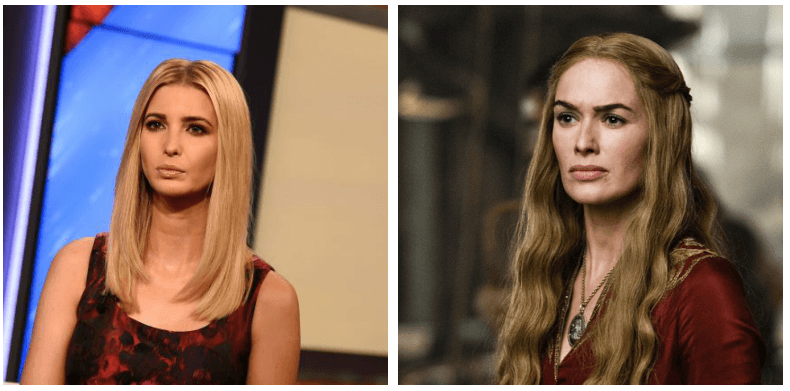 Ivanka Trump and Cersei Lannister composite image Ivanka Trump and Cersei Lannister composite image