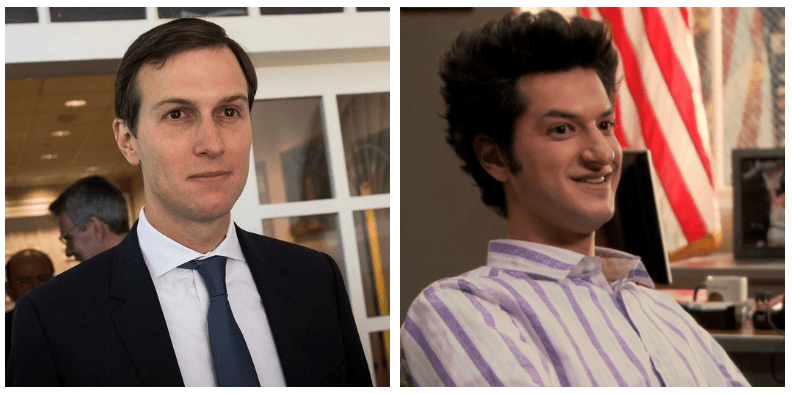 A composite image of Jared Kushner and Jean-Ralphio Saperstein A composite image of Jared Kushner and Jean-Ralphio Saperstein