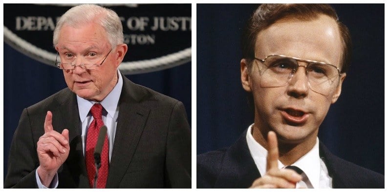 Jeff Sessions and Dana Carvey composite image Jeff Sessions and Dana Carvey composite image
