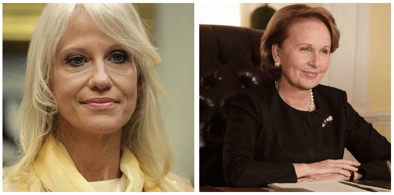A composite image of Kellyanne Conway and Sally Langston A composite image of Kellyanne Conway and Sally Langston