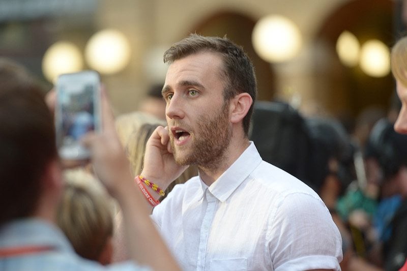 Mathew Lewis speaking to fans. Mathew Lewis speaking to fans.
