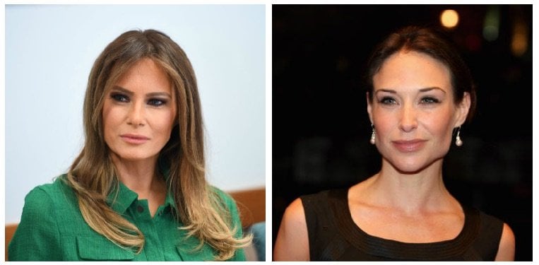 Melania Trump and Claire Forlani composite image Melania Trump and Claire Forlani composite image