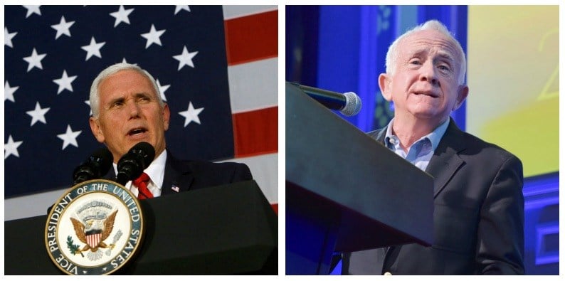 Mike Pence and Leslie Jordan composite image Mike Pence and Leslie Jordan composite image