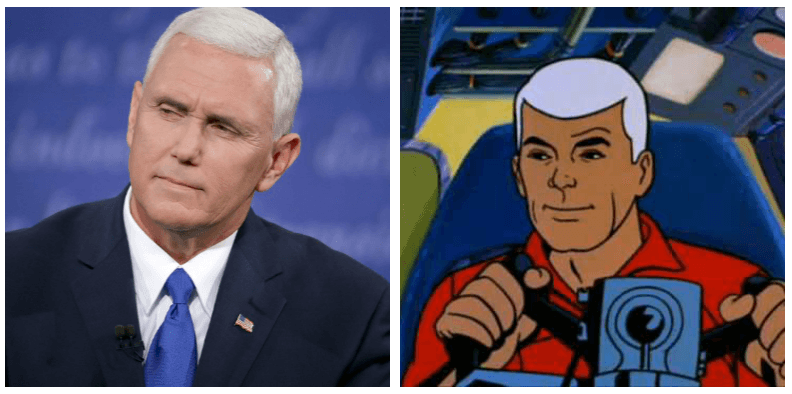 A composite image of Mike Pence and Race Bannon