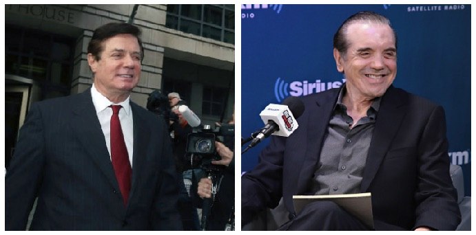 A composite image of Paul Manafort and Chazz Palminteri