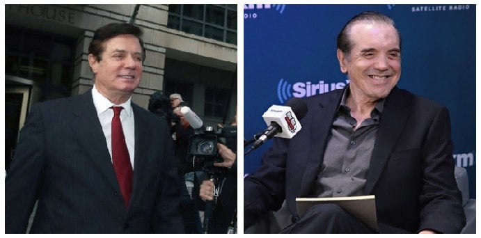 A composite image of Paul Manafort and Chazz Palminteri A composite image of Paul Manafort and Chazz Palminteri