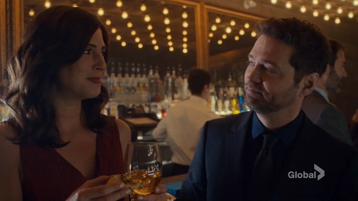 Jason Priestley and Cindy Sampson in Private Eyes Jason Priestley and Cindy Sampson in Private Eyes