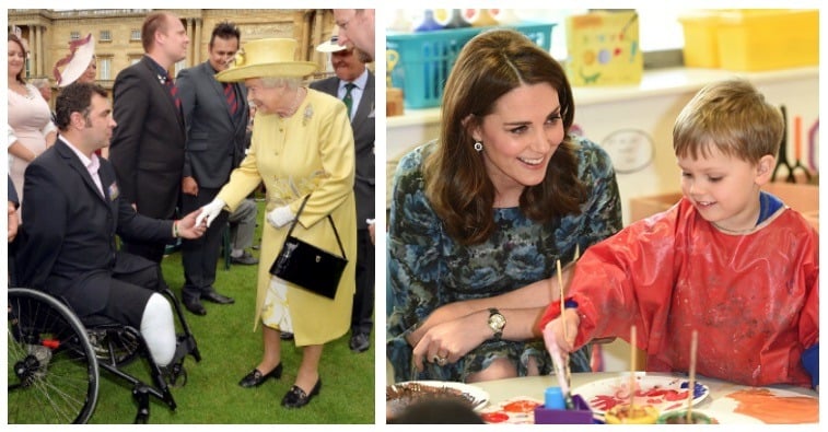 A composite image of Queen Elizabeth and Kate Middleton supporting charities A composite image of Queen Elizabeth and Kate Middleton supporting charities