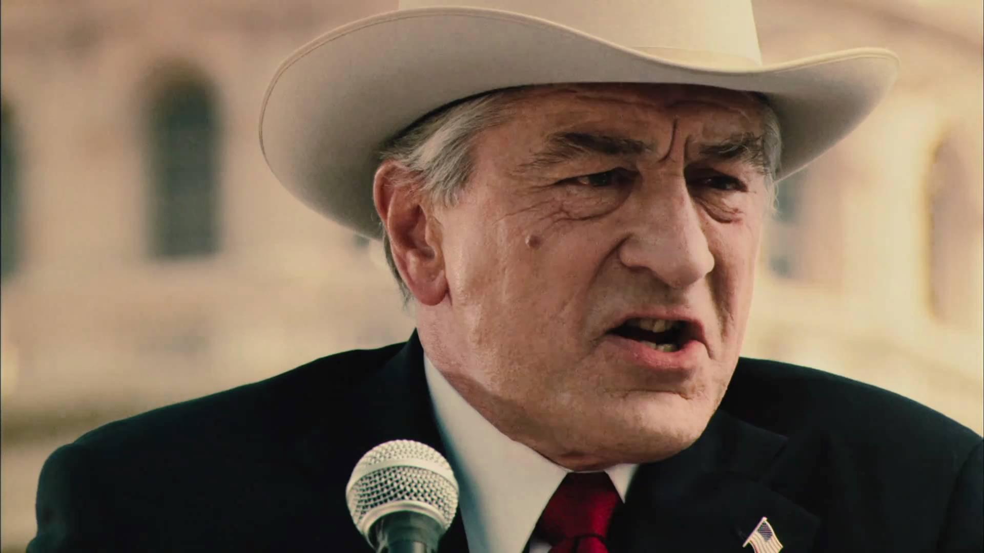 Robert De Niro as Senator McLaughlin in Machete Robert De Niro as Senator McLaughlin in Machete