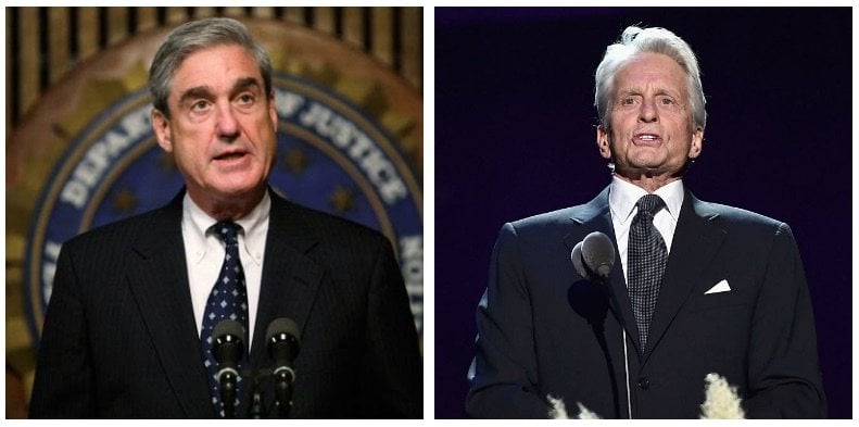 Robert Mueller and Michael Douglas composite image Robert Mueller and Michael Douglas composite image