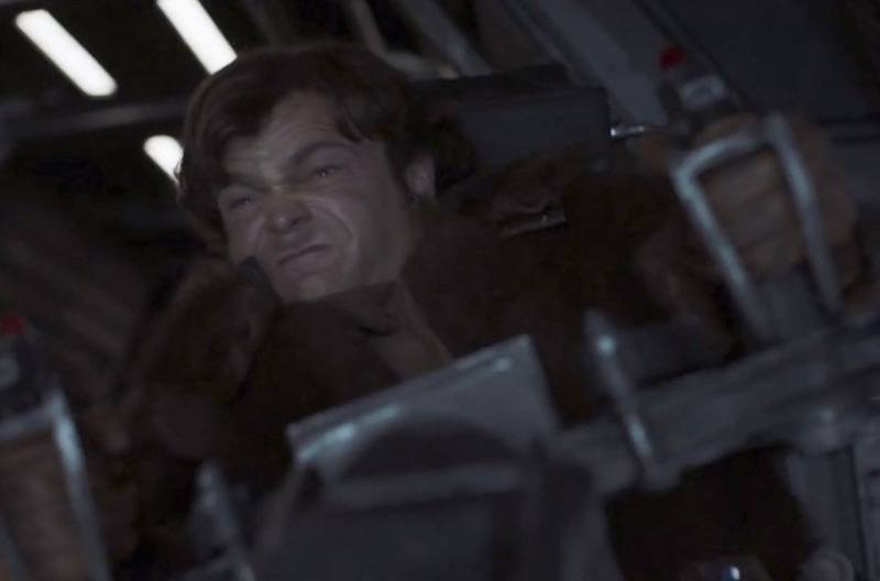 a young Han Solo pilots a young Han Solo pilots