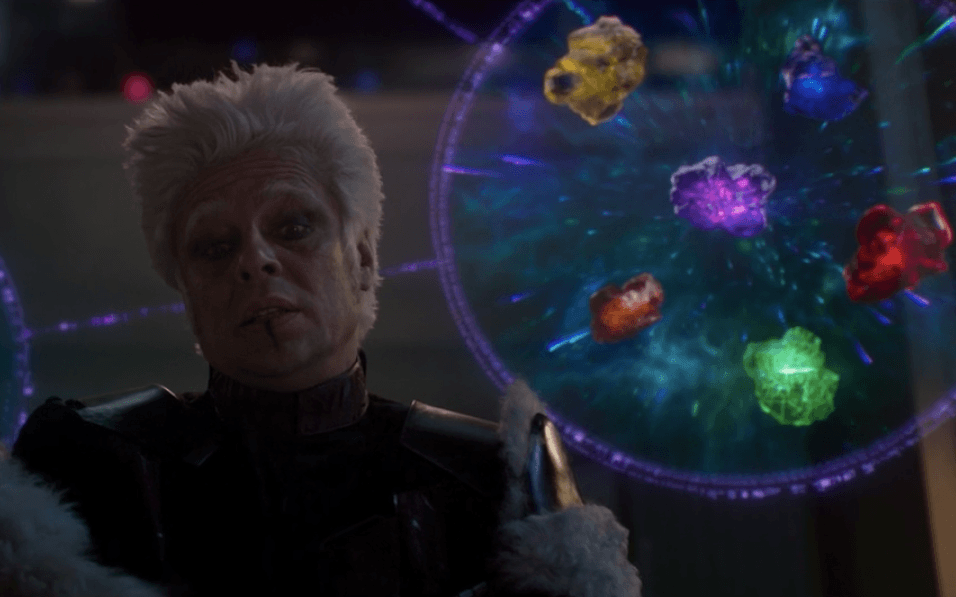The six Infinity Stones in Guardians of the Galaxy.