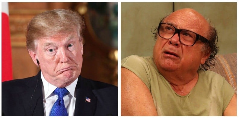 A composite image of Donald Trump and Frank Reynolds A composite image of Donald Trump and Frank Reynolds