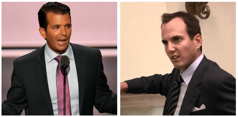 A composite image of Donald Trump Jr. and GOB A composite image of Donald Trump Jr. and GOB