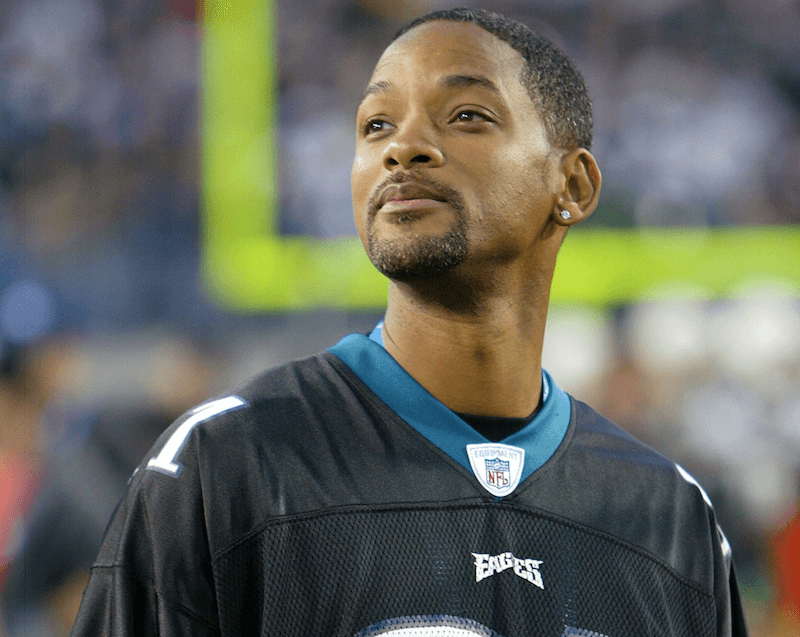 Will Smith in an Eagles jersey