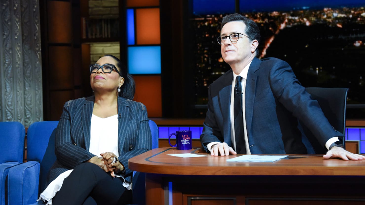 Stephen Colbert and Oprah Stephen Colbert and Oprah