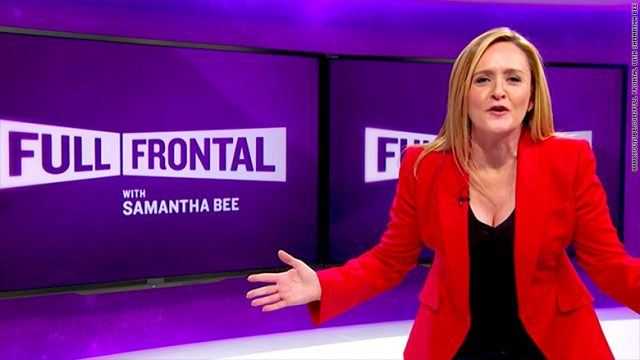 Samantha Bee on her show. Samantha Bee on her show.