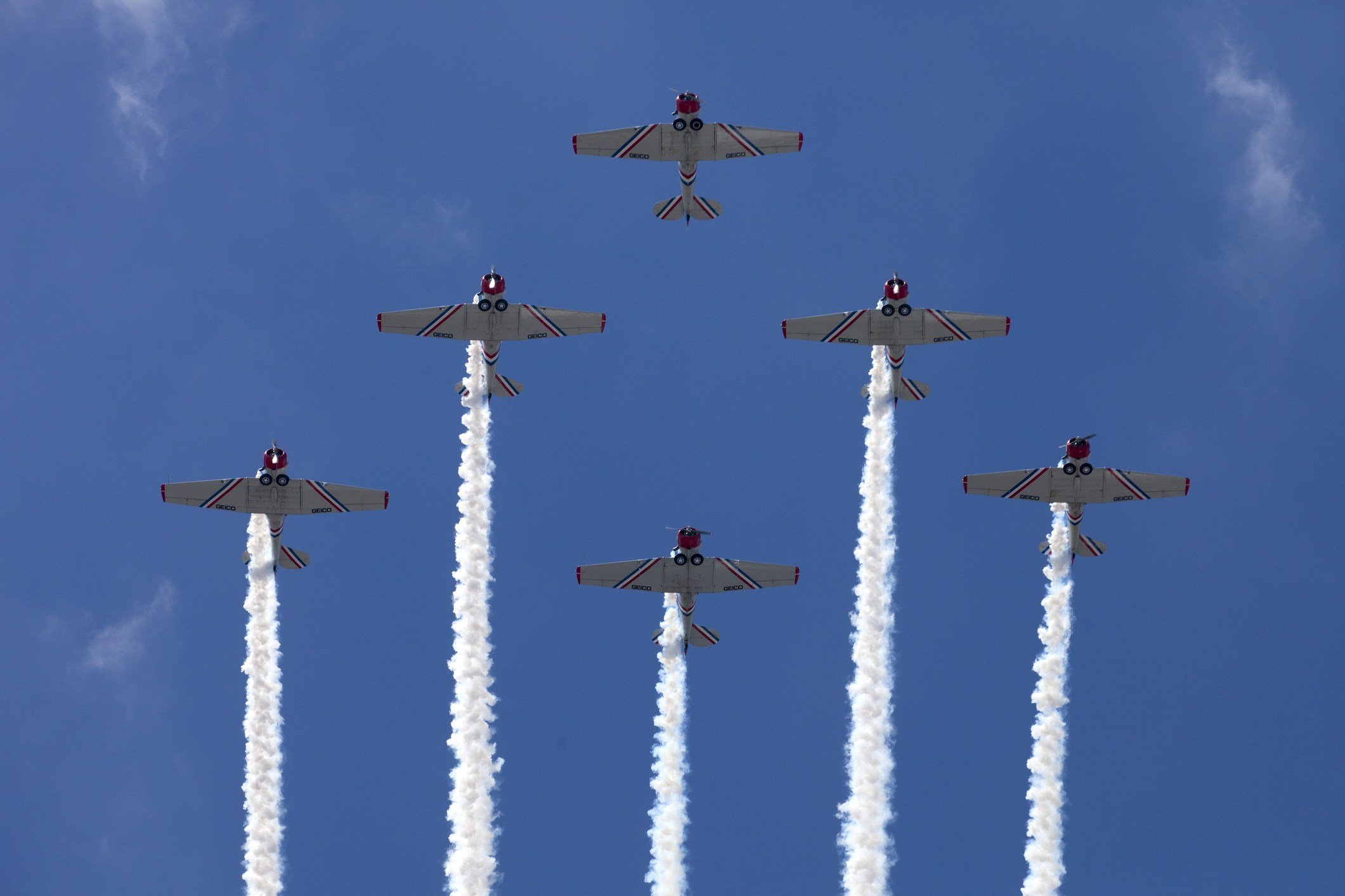 Air Force jets flying in formation