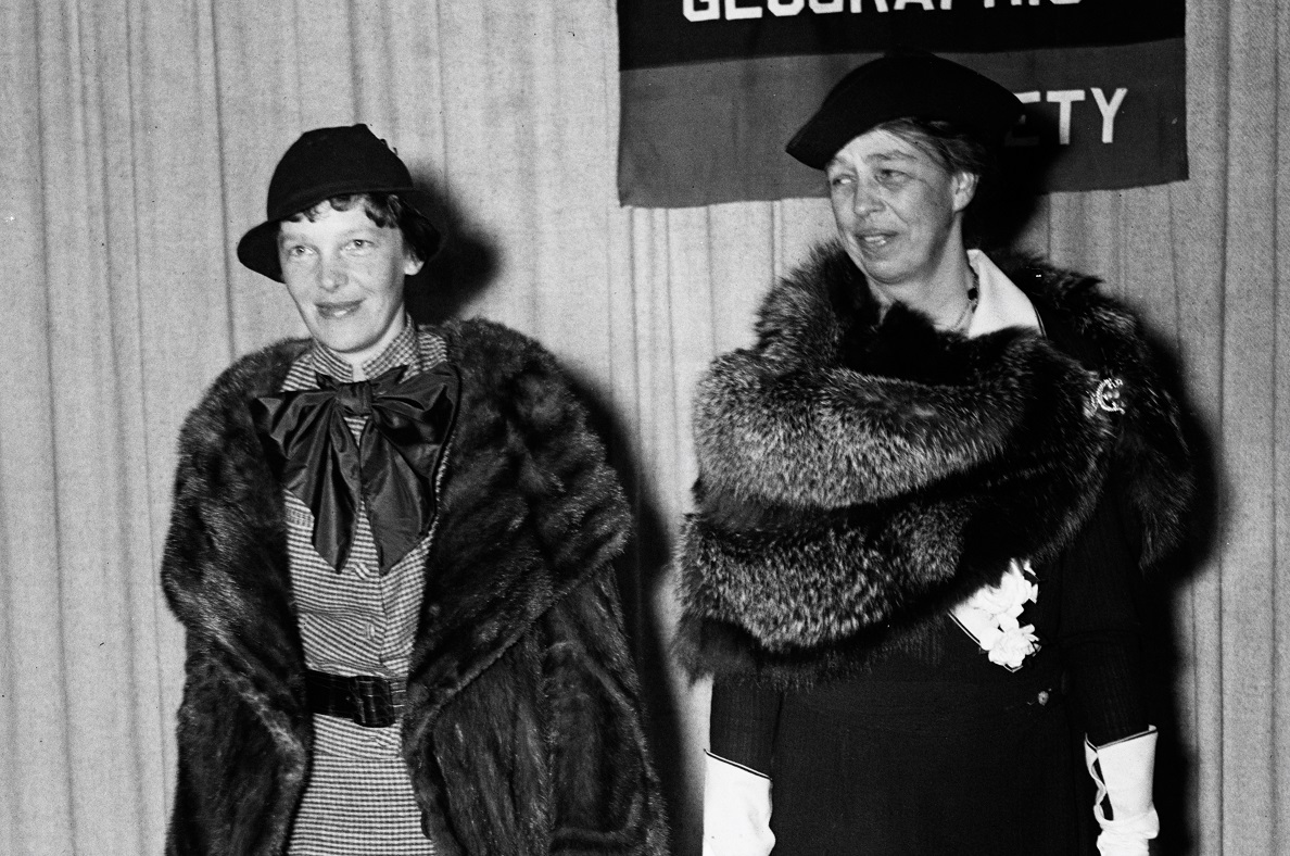 Amelia Earhart and Eleanor Roosevelt