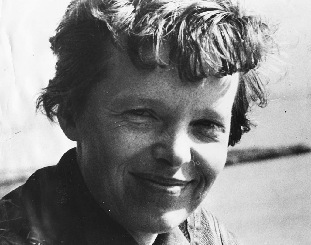 Portrait American pilot Amelia Earhart, circa 1935
