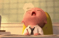 Baby boss sleeping the officegif