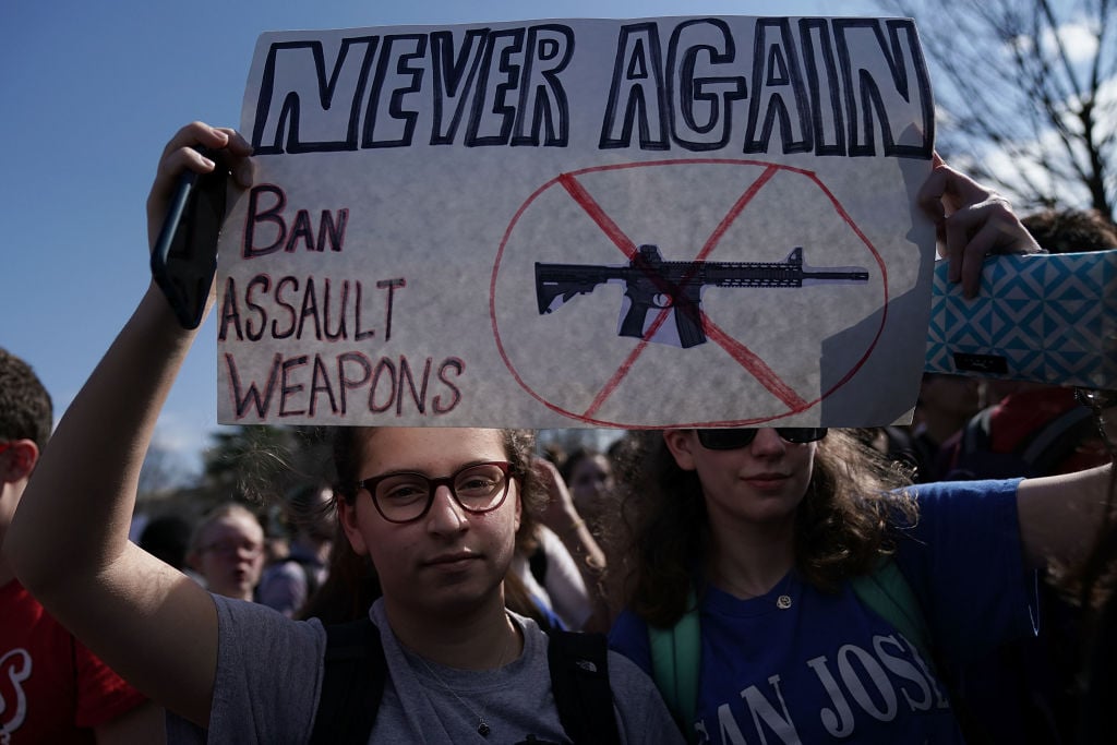 Students From A Maryland High School Organize Walkout And March On Capitol Demanding Gun Control Action From Congress