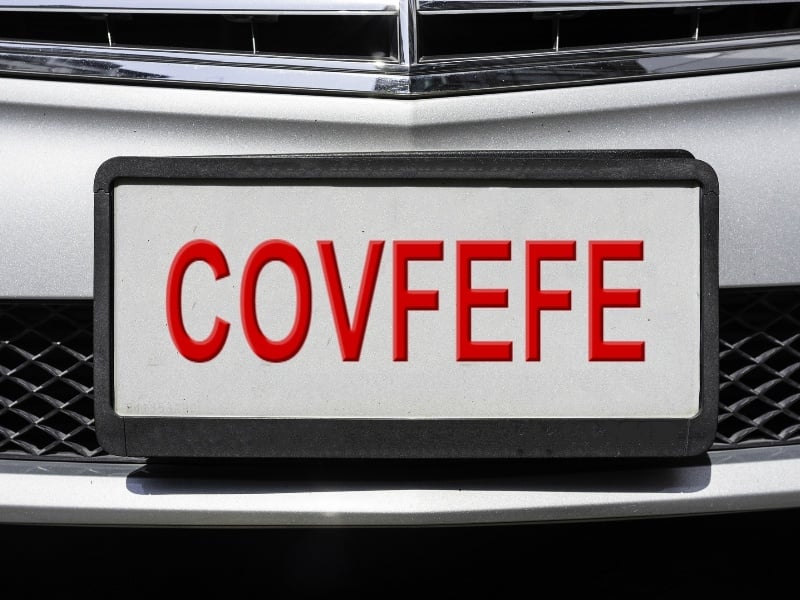 COVFEFE license plate