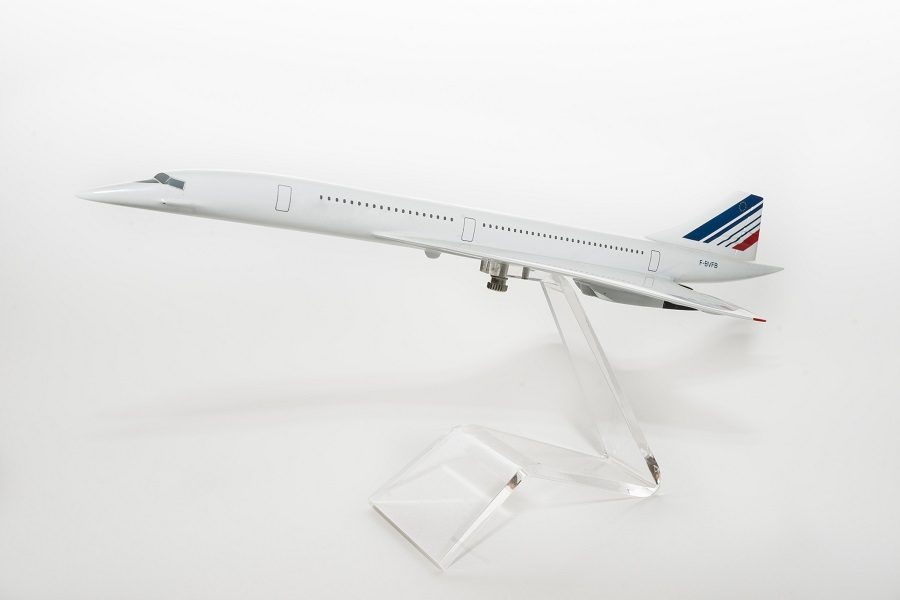 Concorde model on white Concorde model on white