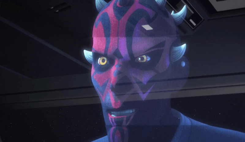 Death Maul in a hologram. 