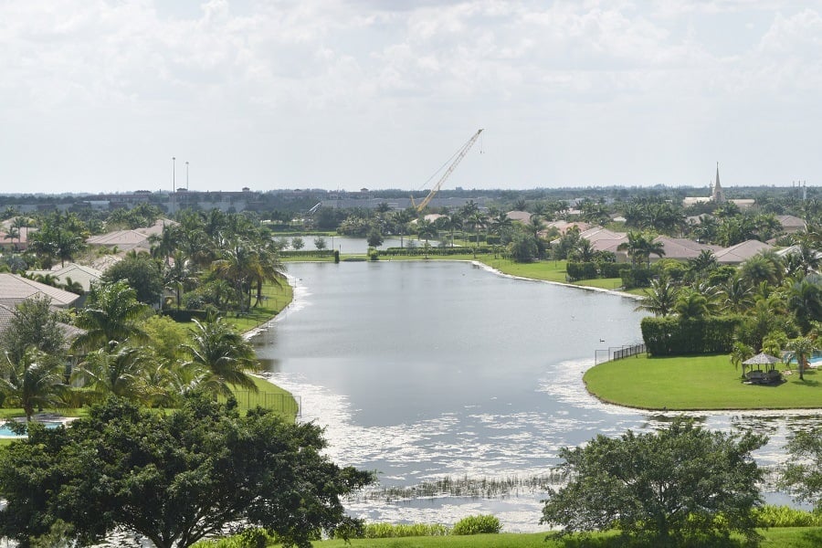 A view of Community Lake in Davie, Florida